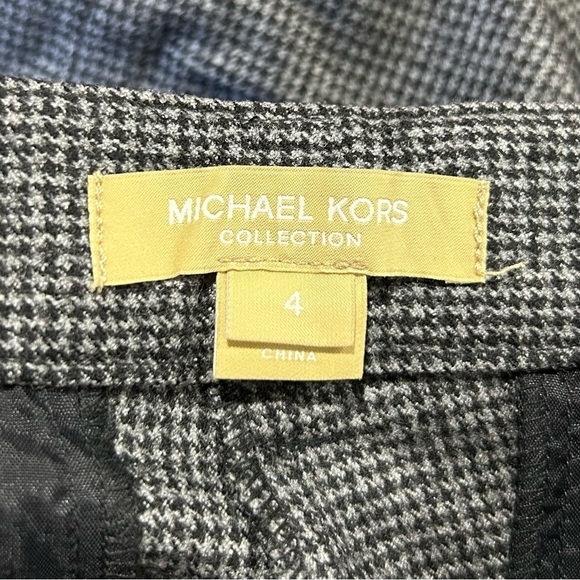 Michael‎ Kors Collection Wool Herringbone Slim Stretch Fit Trousers Gray 4 - Picture 5 of 6